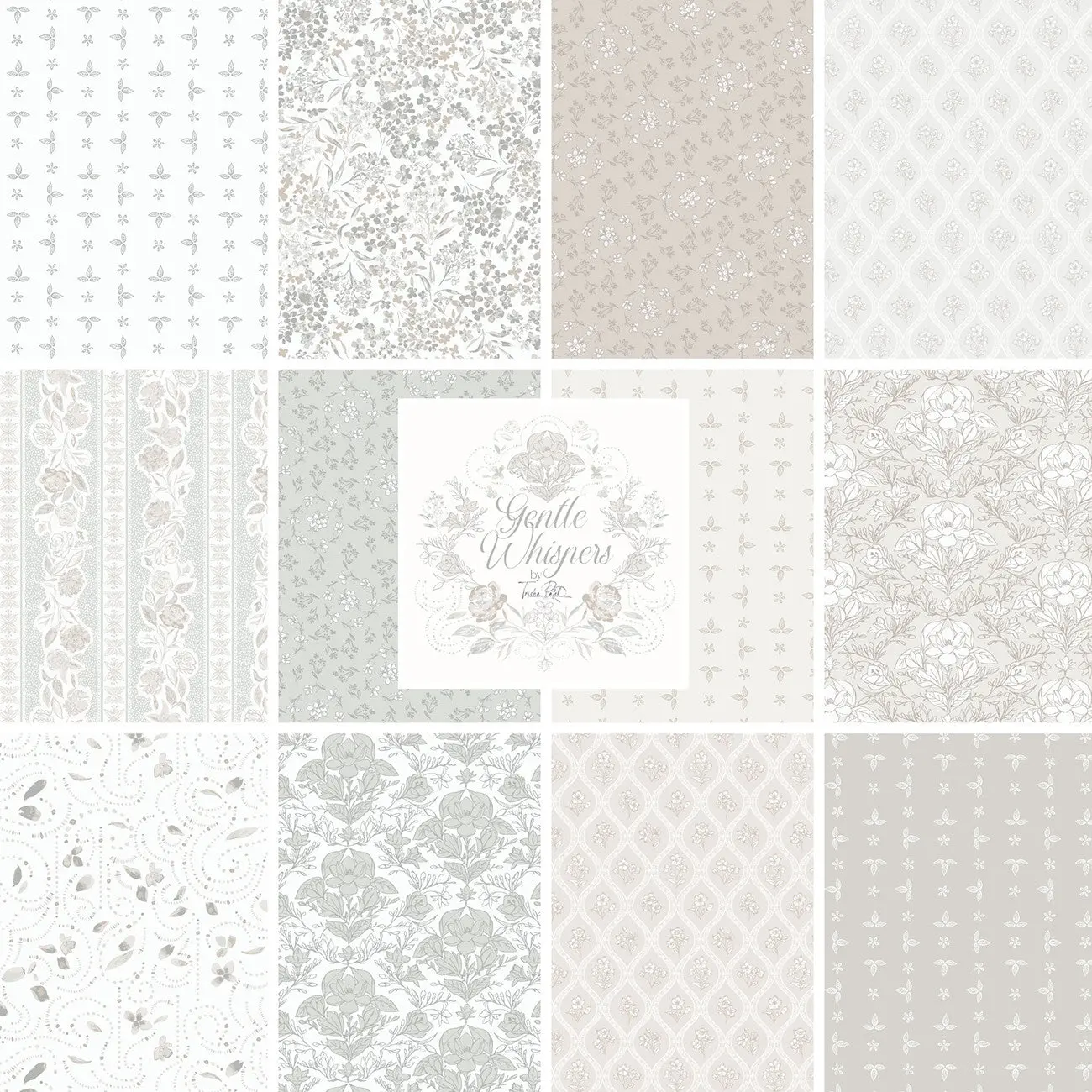 Fabric Cloud9 Precuts Gentle Whispers 42pc 10" Squares Bundle 600333-X