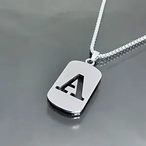 26 English letter necklace titanium steel chain