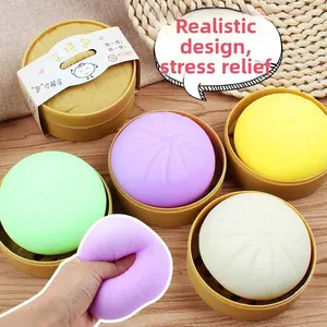 Slow rebound bun pinch music decompression adult new and strange creative funny decompression Expressive Big Dumpling Squishy - Blind Box, Mysecret Bun Fidget Toy, Soft TPR Material, Stress Relief, Unboxing Surprise, Random Style per Pack.Valentine's Day