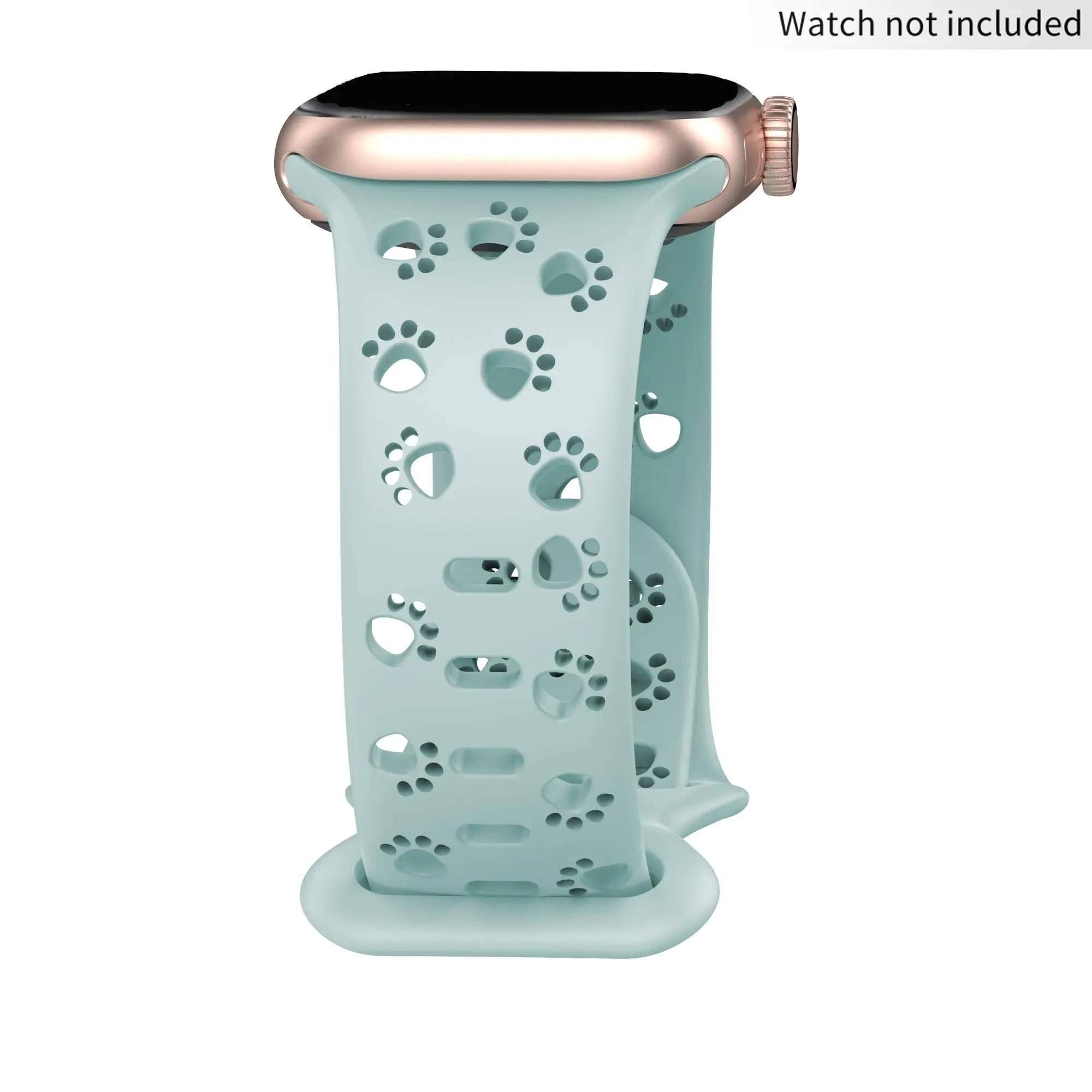 Hollow Out Dog Paw Design Watch Band, Soft Silicone Watch Band, Fashion Wearable Accessories Compatible with Apple iWatch Series