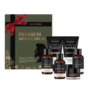 Men's Grooming Set Gift Box, Body & Face Beard Cleanser, Daily Refresh Care, Valentine's Day, Father's Day Holiday Gift, Beard Care Kit