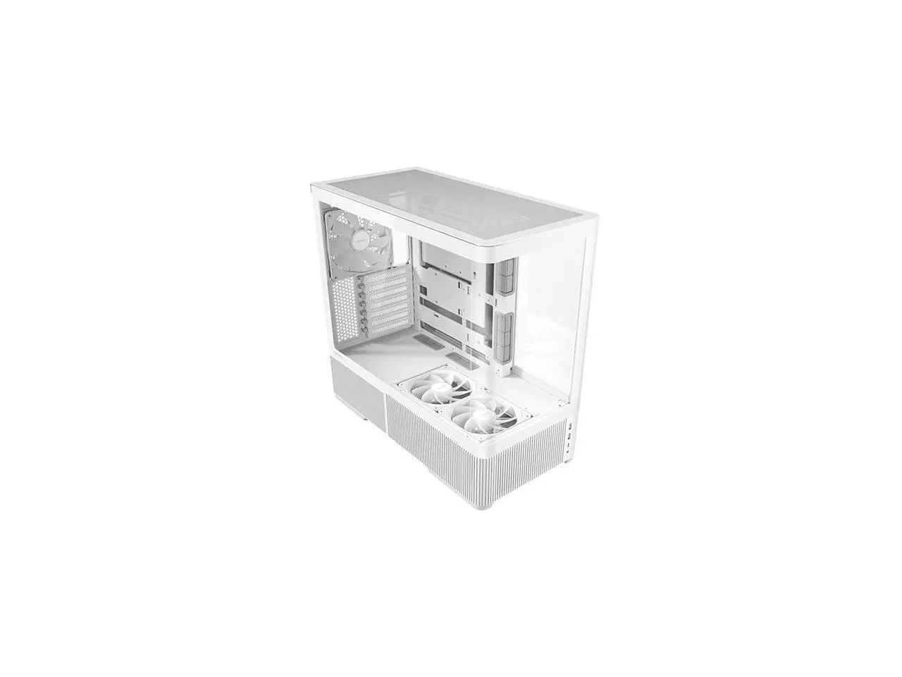 Antec C6 Curve Air White Mid-Tower Case, Panoramic Tempered Glass, High Airflow, 3 PWM Fans Included, Support 360mm Radiator & 450mm GPU, Type-C 10Gbps, ATX Gaming Case