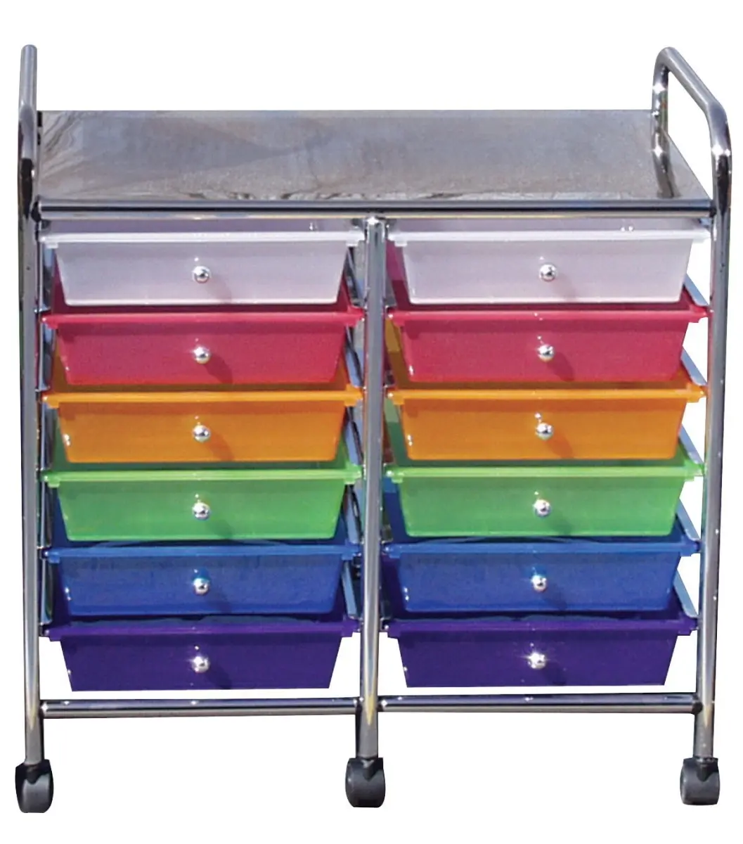 Maintech Enterprises 335905 Drawer Equipped Early Childhood Resources Mobile Organizer, 25.5x15.5x26.25 in, Multiple Colors
