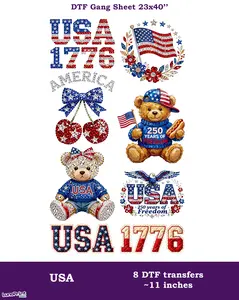 Faux Rhinestone USA DTF Gang Sheet
