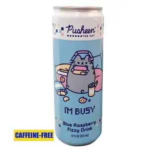 Pusheen The Cat Blue Raspberry Fizzy Drink (12oz)