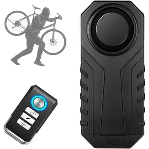 Japard Loudest 113dB Bike Alarm with Remote, Wireless Anti-Theft Vibration Motion Sensor, IP55 Waterproof Bicycle Motorcycle Bell, KS-SF22R