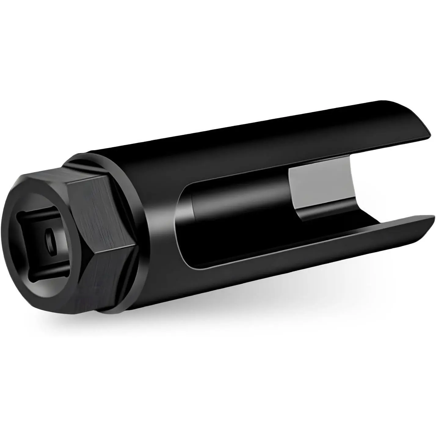 Oxygen Sensor Socket with Side Wire Cutout, 1/2" Drive x 7/8" 6-Point O2 Sensor Adapter, Vehicle Offset Oxygen Sensors Wrench for O2 Removal & Installation, Car Accessories (Large Opening)