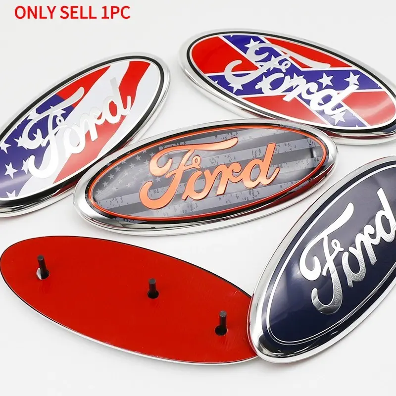 Front Grille Emblem Decal for Ford F150 F250, Rear Trunk Badge