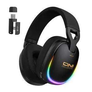 Onikuma Wireless Gaming Headphones V5.4, Pc Headset, 7.1 Audio RGB, 1000mah Long Battery, PC & Laptop Compatible, Non-Waterproof, Plastic Material