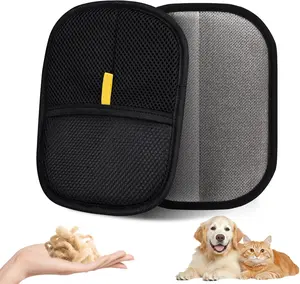 Washable Double-Sided Electrostatic Pet Hair Remover Glove for Dogs & Cats, Easily Removes Pet Hair from Furniture, Couch, Carpet, Pet Bed, and Cat Tree