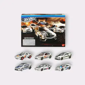 Hot Wheels Siler Series 1:64 Scale Die-Cast Toy Cars & Trucks Set of 6 Zamac Vehicles 2025 Multi Pack 6 Car Set Including Mercedes-Benz C 63 AMG Coupe Black