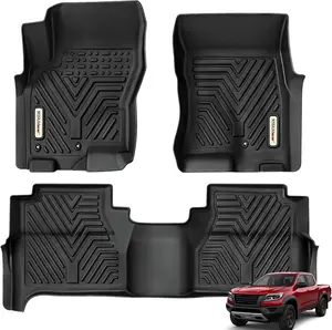 YINTATECH Floor Mats for 2008-2021 Nissan Frontier Crew Cab All Weather TPE Liner Set
