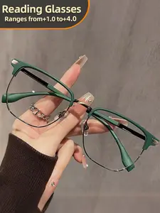 Reading Glasses Women And Men Retro Cute Cat Eye Reading Glasses, Clear Transparent Fashionable Magnifying Glasses for Seniors