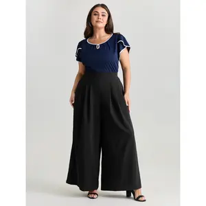 【Summer Turn-Up】BLOOMCHIC Plus Size Pleated Wide-Leg Curve-Friendly Pants 2026 Summer Pick for Mother's Day