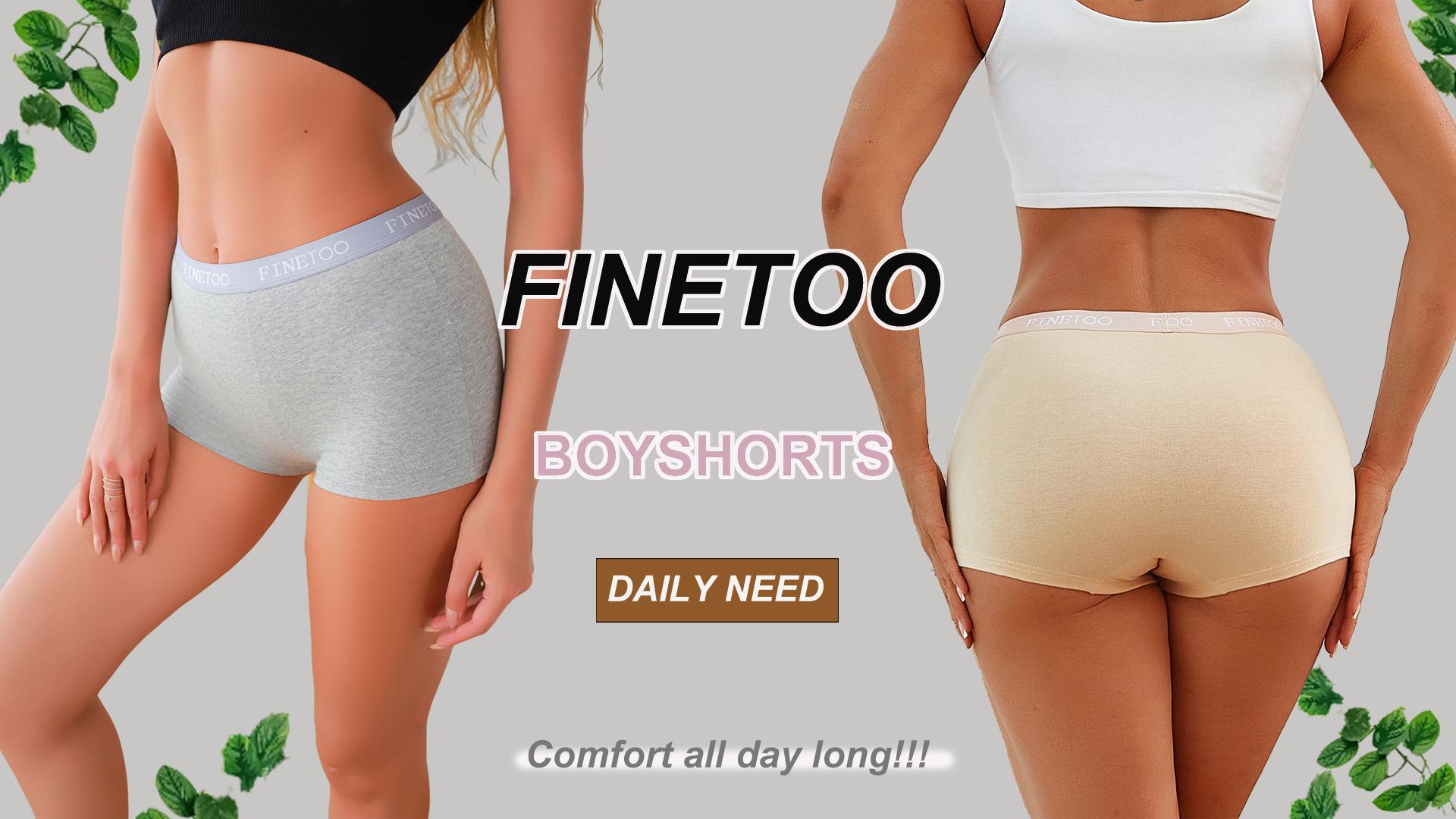 FINETOO 6Pcs  Women's  Underwear Cotton Boxer Shorts Soft Underpants Ladies Stretch Panties Solid Color Cute Women's Panties Beige Lingerie Womenswear SpringStatements