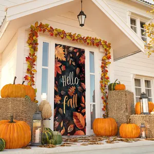 Elastic Room Door Decoration Set, Simple Installation, Autumn Harvest Festival Gate Banner, Indoor Outdoor Party Decor, 82.7x35.4 Inch