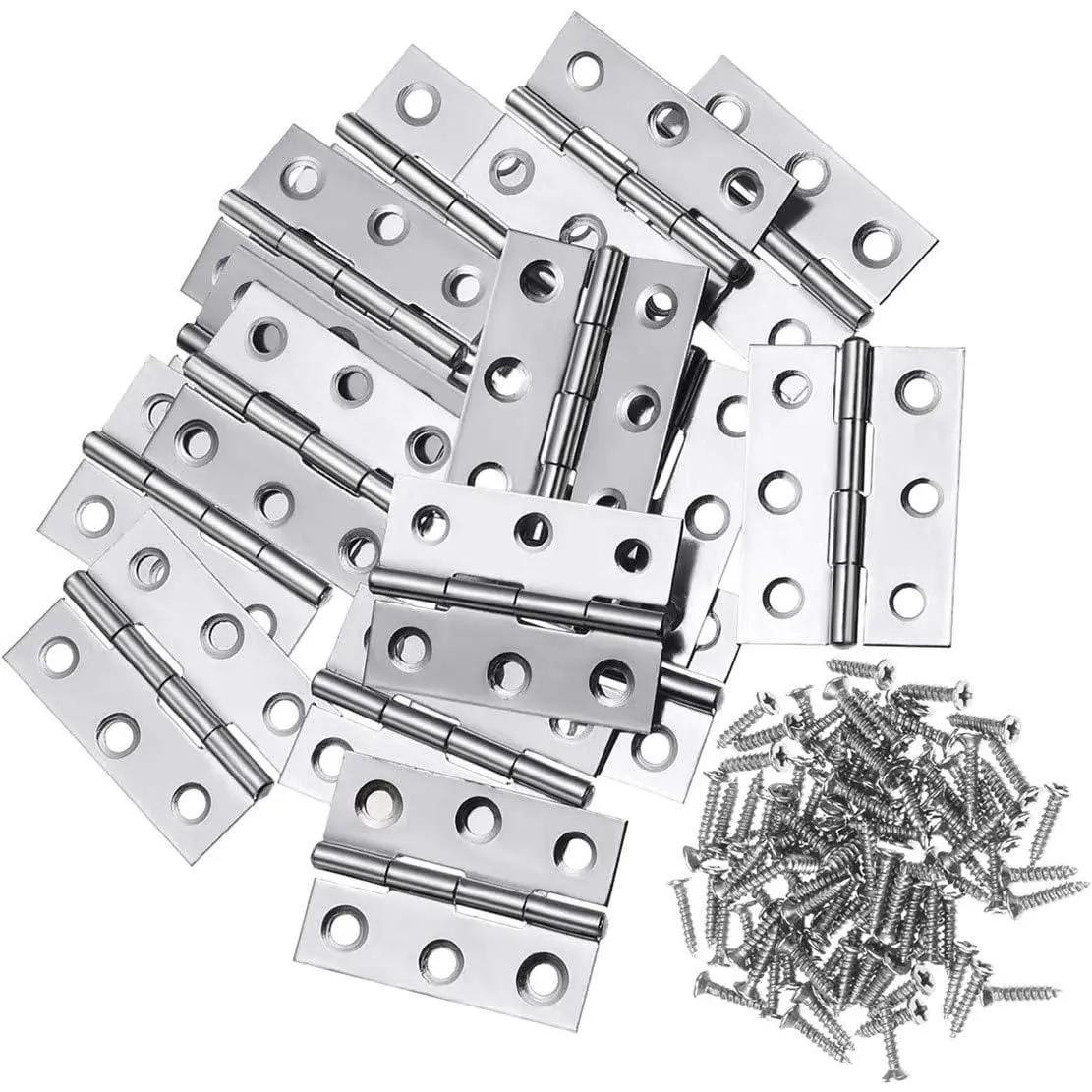 20 count Stainless Steel Folding Hinge 2 inch Door and Window Hinge is assigned 120 Screws