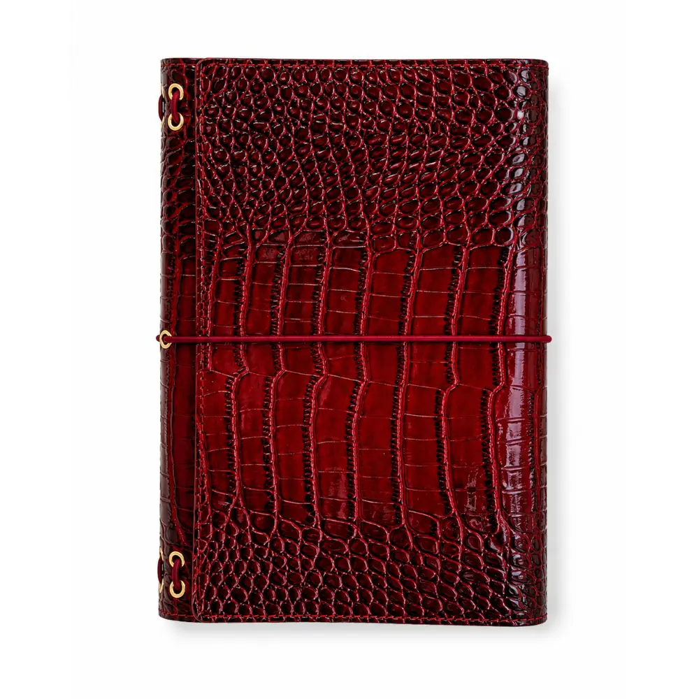 Croc Journal Trifold Cover Refillable Wrap Planner Traveler's Notebook A5 & Passport Size Croc Journal Trifold Cover Refillable Wrap Planner Traveler's Notebook A5 & Passport Size