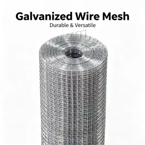 Galvanized Welded Wire Mesh Roll, Rust Proof Heavy Duty Metal Garden Fence Mesh, Multi-Purpose Hardware Cloth For Yard Chicken Coop Fencing, Plant Protection & Construction Protection Netting