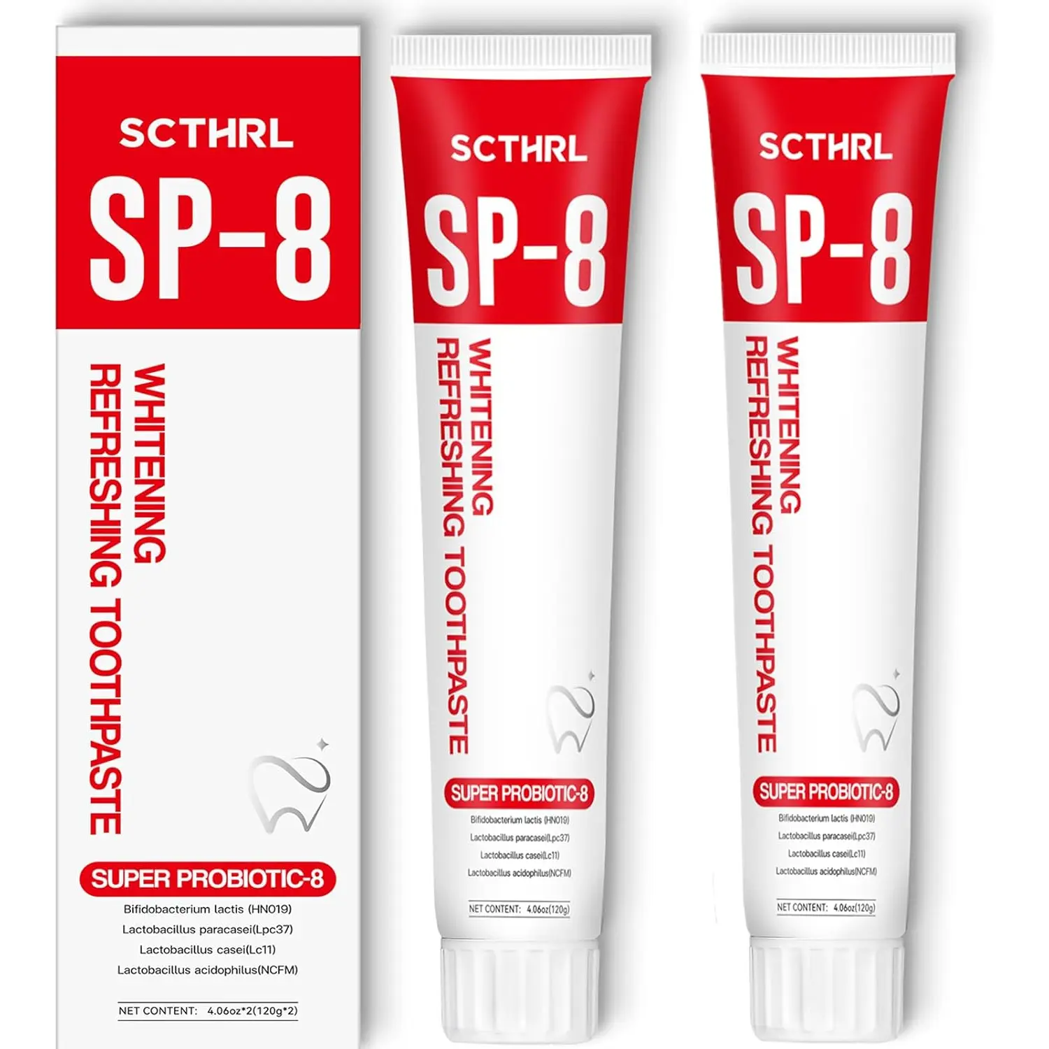 【Free Delivery】SCTHRL SP-8 Probiotics Whitening Toothpaste - SP 8 Formula with Super Small Pellet-8 Technology for Healthier Teeth & Fresh Breath, Ideal for Sensitive Teeth & Smokers Daily Use