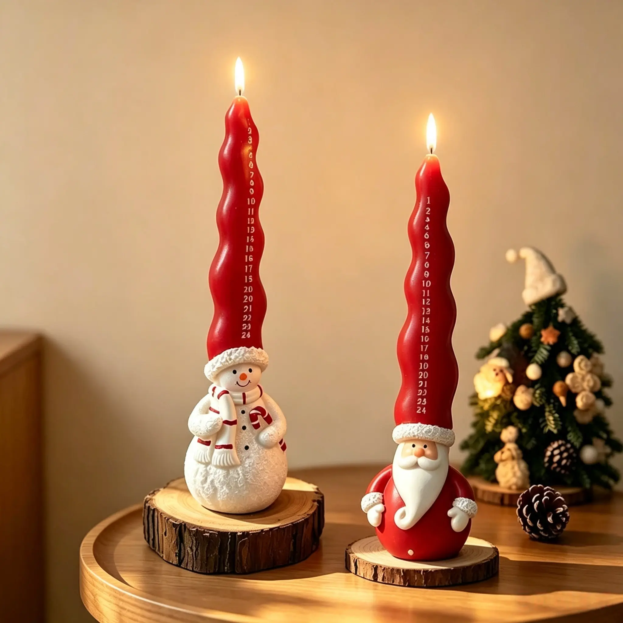 Christmas Snowman Countdown Scented Candle Gift Box, Premium Elderly Gift for Indoor Home Decor (Home & Festive Christmas Decor Supplies)