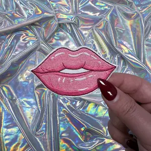 Pink Lips Iron On Patch