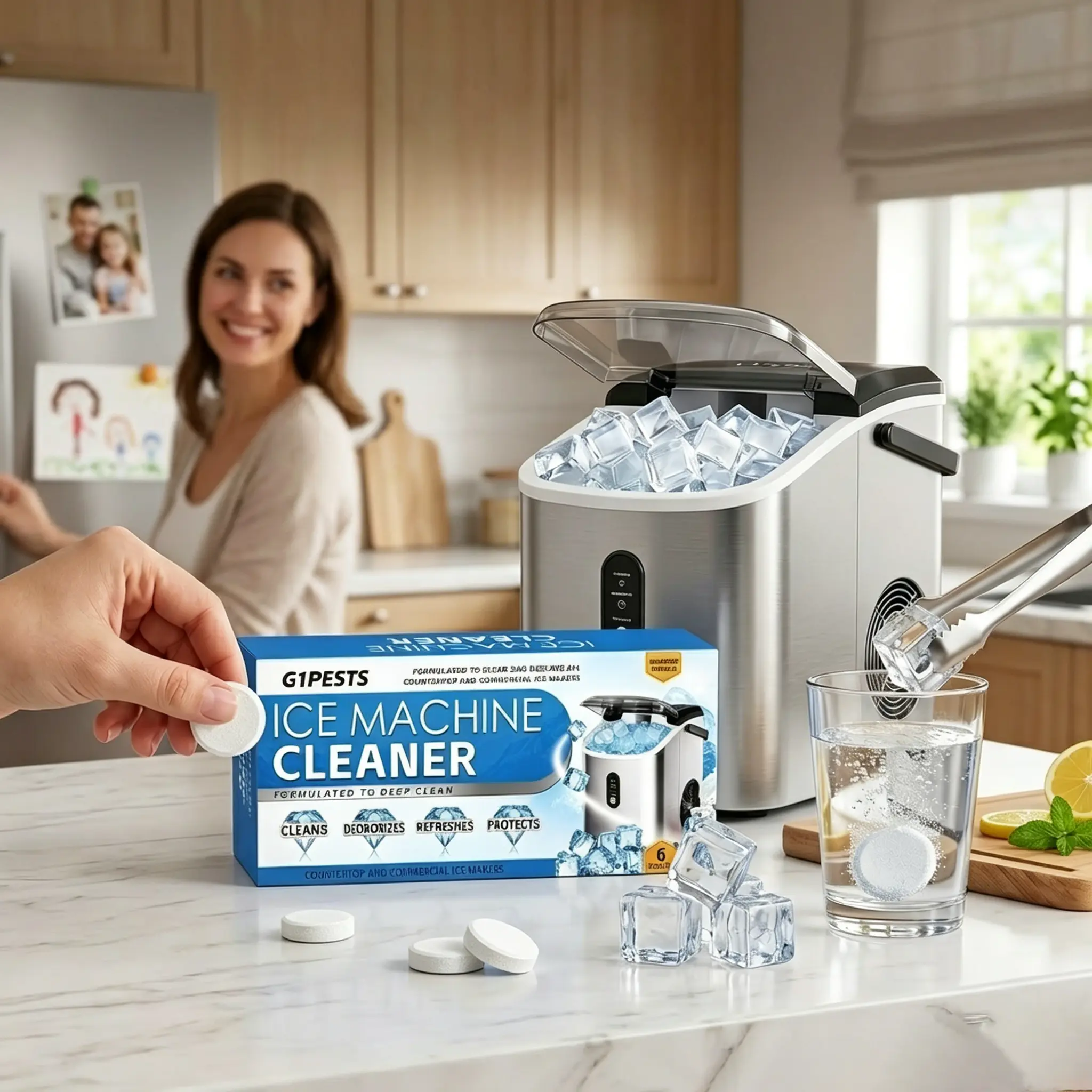 Ice Machine Cleaner Tablets 6-Pack Descaling Solution, Nickel-Safe Formula for Countertop lce Maker &Nugget lce Machine, Universal Cleaner to Maintain lce Maker Efficiency mopping products