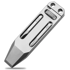 2.8in Titanium Multi-Function Tool Keychain Holder, Multitool Screwdriver Small Wrench Edc Tool, Pocket Tool Pry Bar, Portable Hand Tool, Outdoor Camping Tool