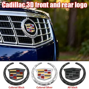 Cadillac Srk Atsl Xts Series Car Emblem Sticker Decal Replacement Accessories, Front Rear Logo Upgrade Kit for Cadillac Models, Car Stickers