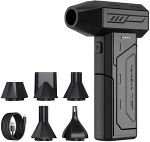 Compressed Air Duster,130000RPM Super Power Cordless Air Duster,Rechargeable Brushless Blower,3 Gear Adjustable Mini Blower with LED Light,Dust Remover for Computer/House/Outdoor/Car