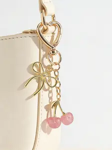 Cherry Design Bag Charm, Fashionable Keychain for Women & Girls, Trendy Accessory for Birthdays, Perfect Girlfriend Gift Idea, Girly Purse Accessories