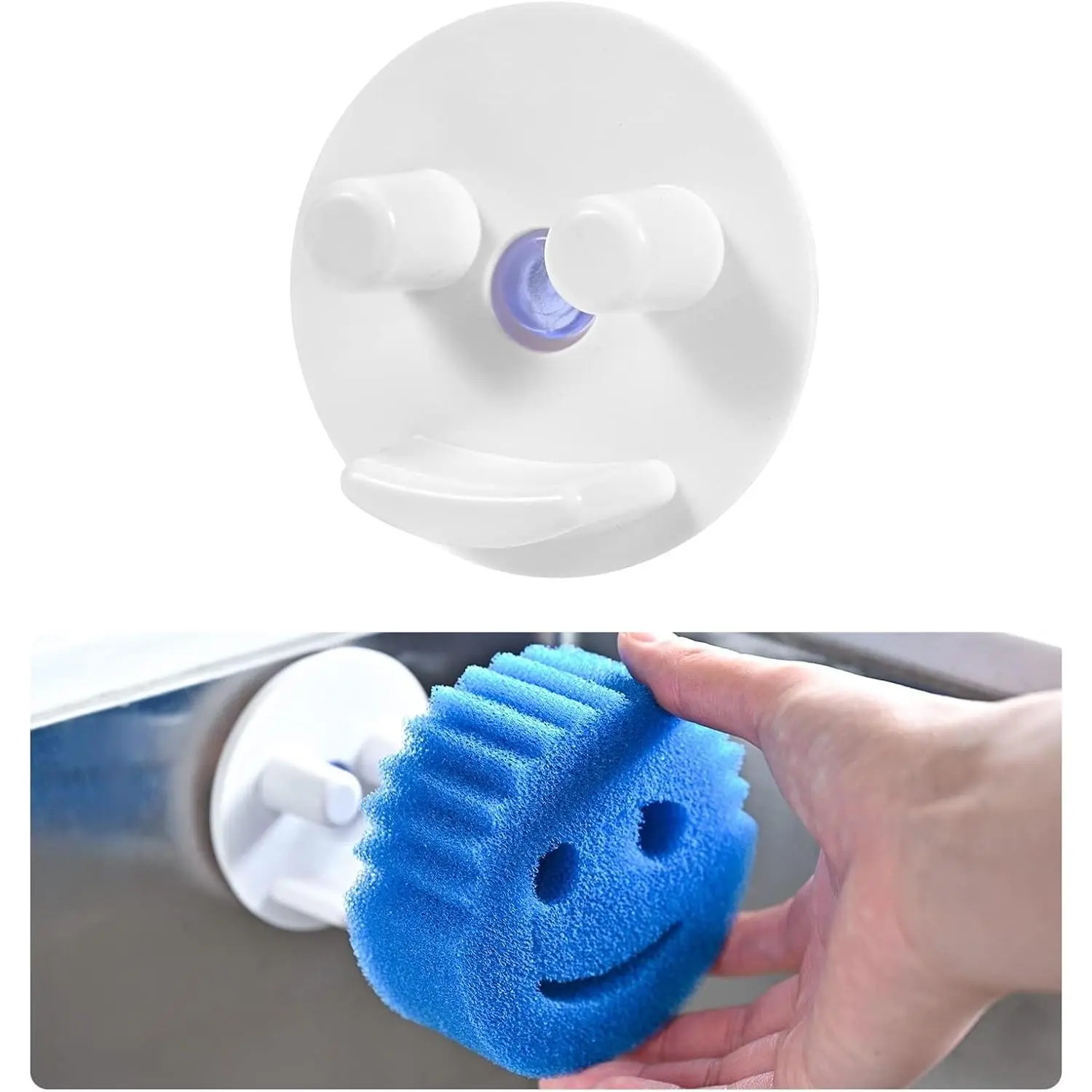 Scrub Sponge Holder for Kitchen Sink - Suction Cup Sponges Holder - Sink Sponge  Organizer Daddy Holder (1 Pack)
