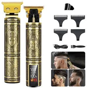 Large LCD Display Cordless Hair Clipper for Men - USB Rechargeable 3-Speed Hair Trimmer, 3 Guide Combs Ultra Quiet Home Haircut Kit