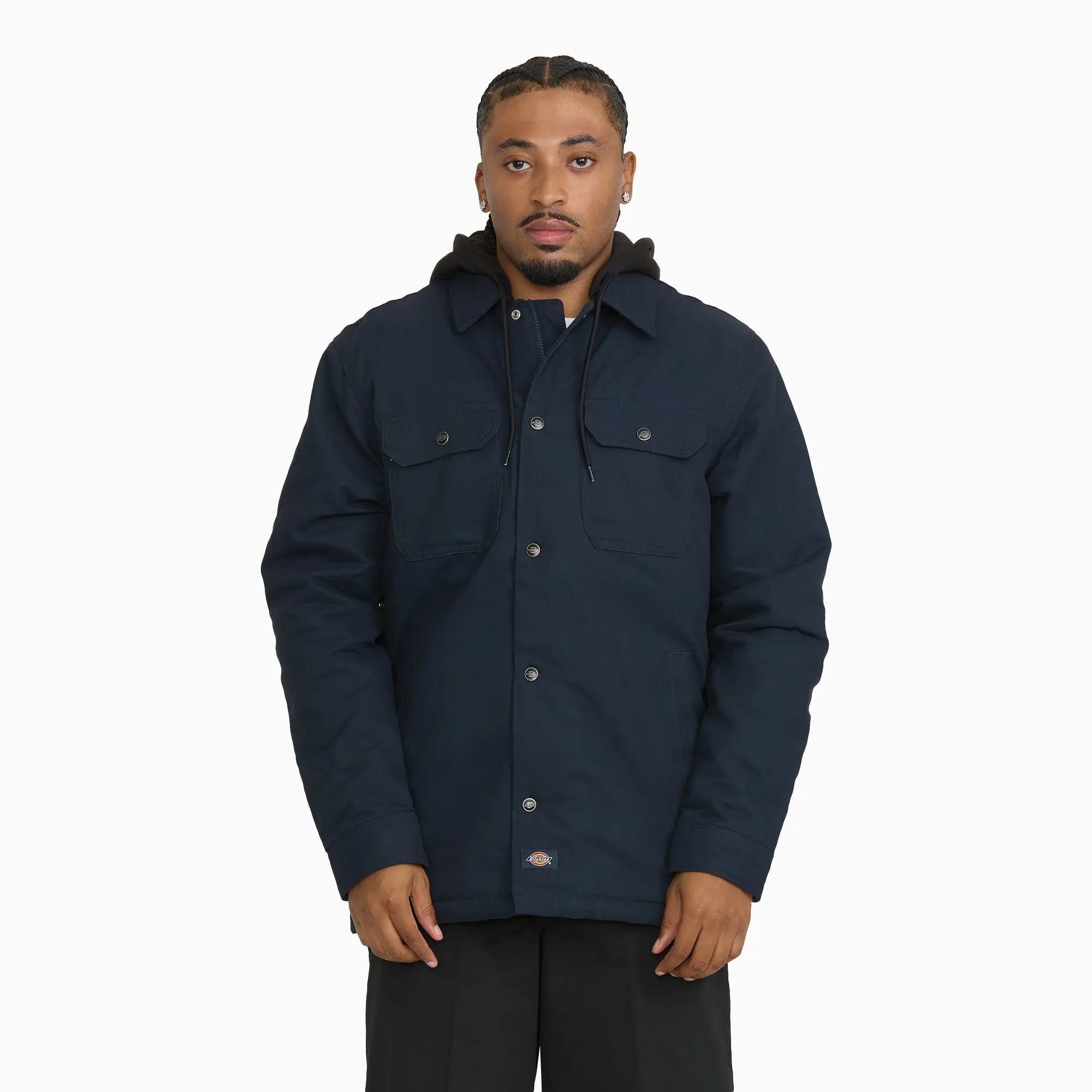 Dickies Insulated Duck Hooded  Shirt Jacket,100% cotton,Classic Workwear Style
