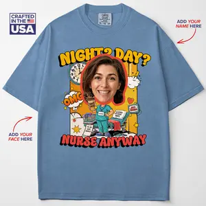 [Nurse Gift Shirt] - Custom Face Shirt for Women, Nurse Personalized My Face Shirt, Your Custom Photo Shirt for Nurse Womenswear