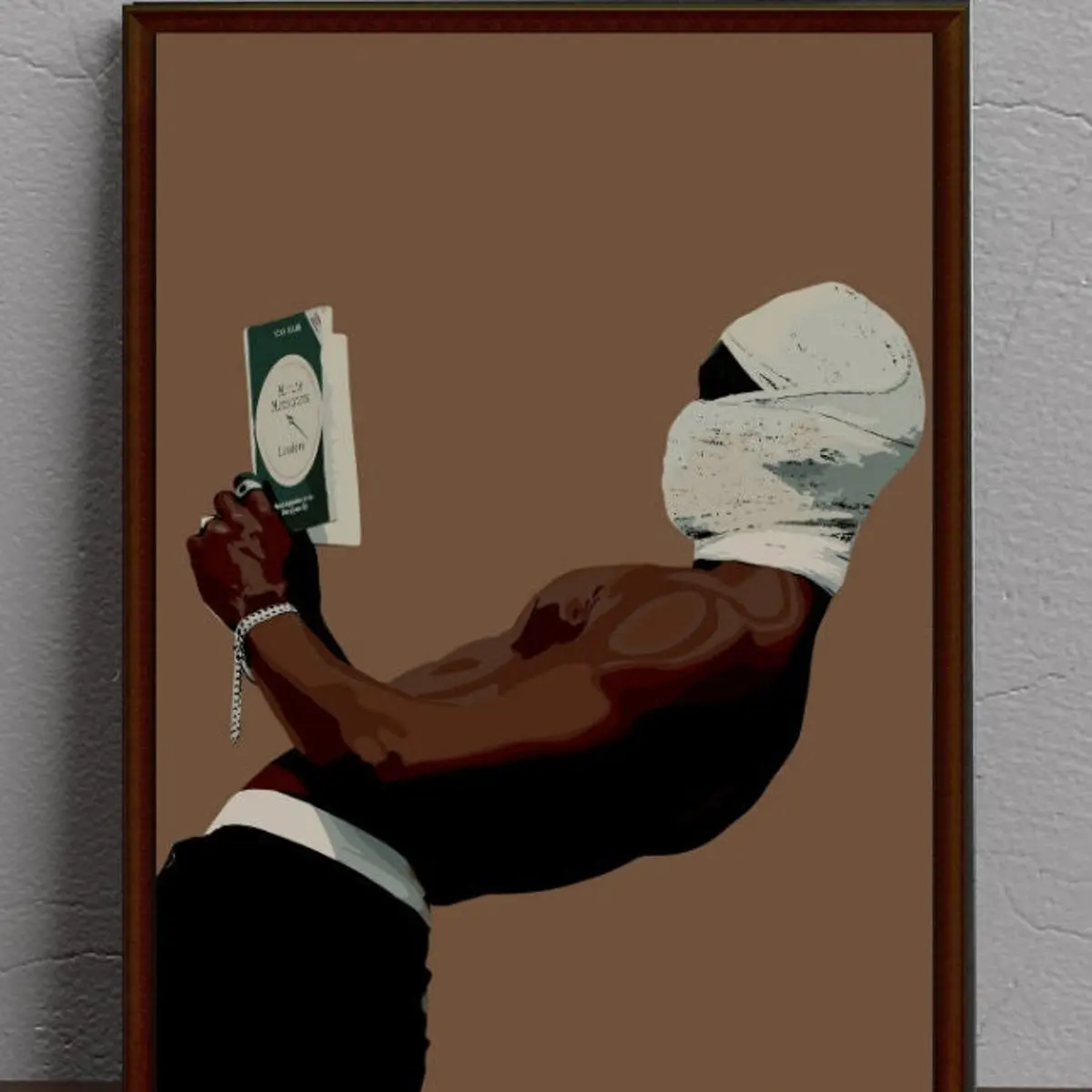 Black Man Art, Man Reading Book Wall Art, Male Art, Black Man Wall Art, Abstract Art, Urban Art, Black People, Abstract, Room Decor, Unframed
