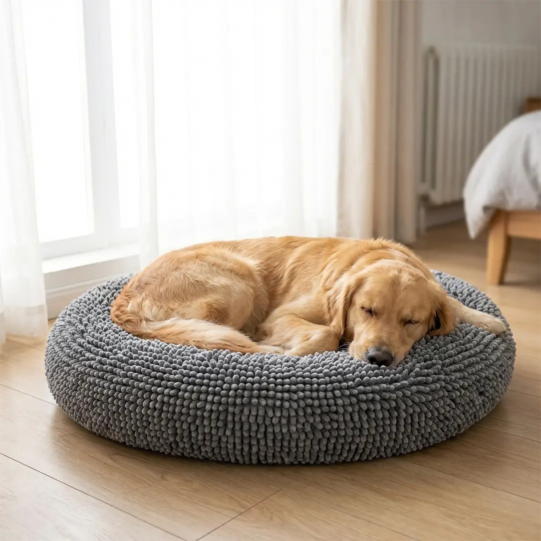 Muddy Mat Cloud K-9 Chenille Pet Bed - Round Muddy Mat Cloud K-9 Chenille Pet Bed - Round
