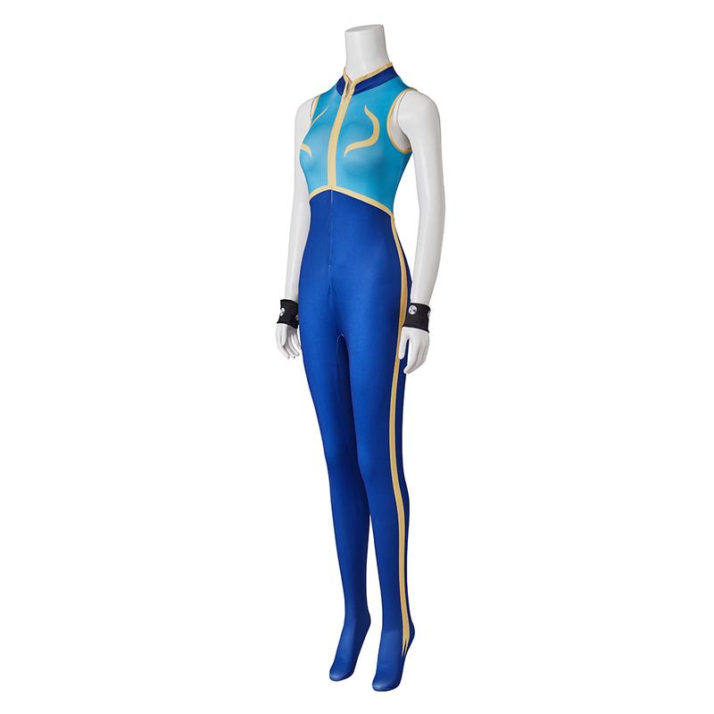 Chun Li Cosplay Costume Fighting Game Chun-Li Jumpsuit SF6 ChunLi Battle Suit Kungfu Chunli Halloween Carnival Bodysuit Outfit