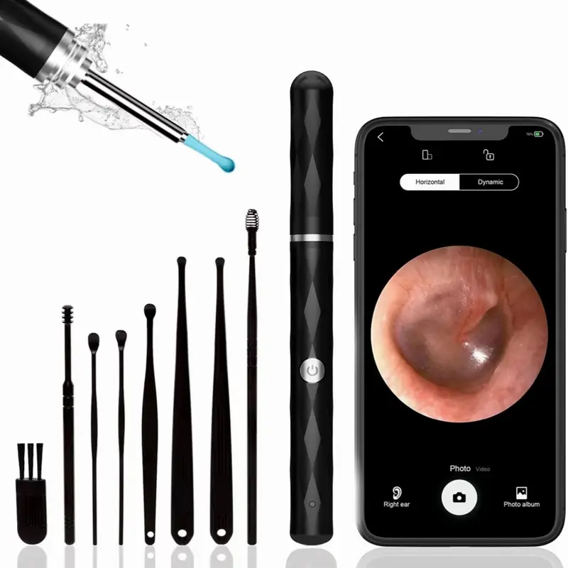 FONENYCA Ear Wax Removal Tool Camera, Ear Cleaner with Camera, 1080P Ear Camera with 6LED Light for Ear/Nose/Throat/Tonsil Stone Examination