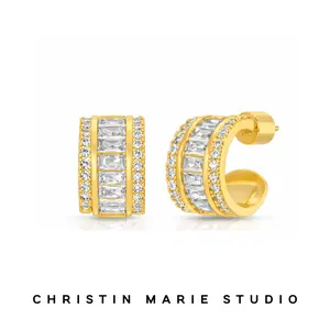 Chunky Pave Mini Post Earrings