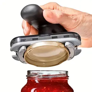 Multi-Function Can Opener Black, Jar Opener for Sealed Jars & Fruit Cans, One-Push Press Lid Opener for Kitchen, Hand-Safe & Effortless – For Home Daily Kitchen Use