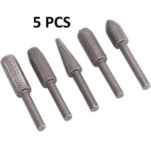 5PCS/10PCS Tungsten Carbide File Set, Efficient Design, Suitable For Wood And Rubber Molding Grooves, Non-slip And Fast Grinding Speed