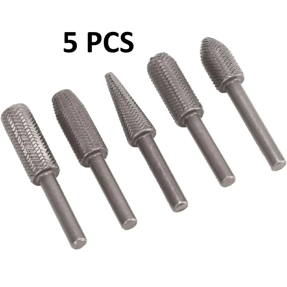 Five-piece Tungsten Carbide File Set, Efficient Design, Suitable For Wood And Rubber Molding Grooves, Non-slip And Fast Grinding Speed