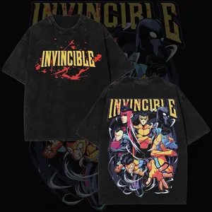 Vintage Invincible Team Inspired Graphic T-Shirt – Retro Multiverse Mark Grayson Superhero Squad Tee, Streetwear Cotton Shirt, Unisex Oversized Casual Top, Gift for Fan, Gift for Him