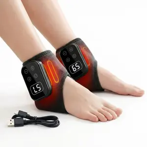 2026 Upgraded Foot Renew Triple Method Massager with Heat, Wireless Ankle and Foot Wrap, 5 Level Vibration and 6 Level Warming, Portable Device for Home, Office Use and Travel (2pcs of box)