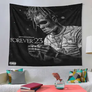Jaydayounganforever23 Album Cover Tapestry 100% Polyester Digital Print for Cozy Bedroom Corners Elegant Study Wall Decor Thanksgiving Party Scene Arrangements Family Gathering Spaces