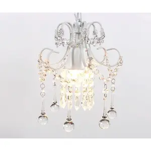 Mini Style  Chandelier Pendant Light White,1-Light