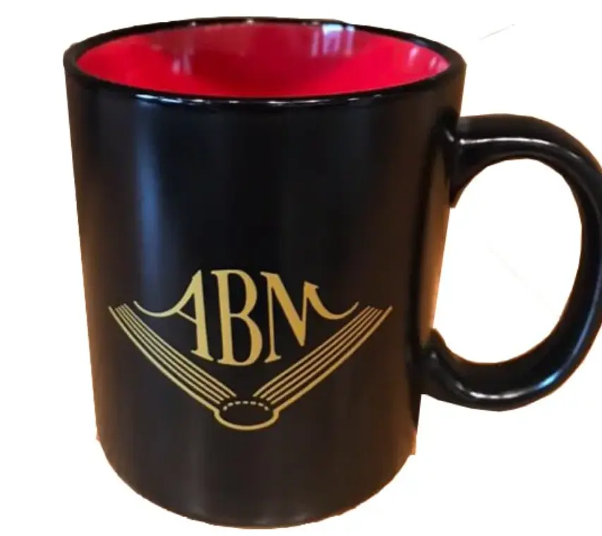 ABM Branded Black Ceramic Mug