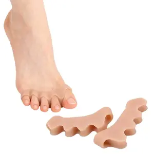 Separators for Toes – Gel Toe Spacers for Bunion Relief, Overlapping Toes, Hammer Toe, and Toe Alignment – Soft Silicone Toe Stretchers for Men & Women – Washable & Reusable (1 Pair)