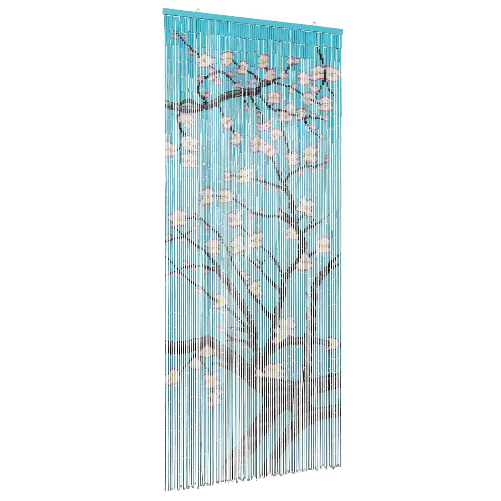 vidaXL Insect Door Curtain Multicolor 78.74 x 35.43 in Bamboo, Bamboo Curtain, Fun Indoor Divider, Beige Room Shade, Chic Window Cover, Stylish Patio Screen 42030051